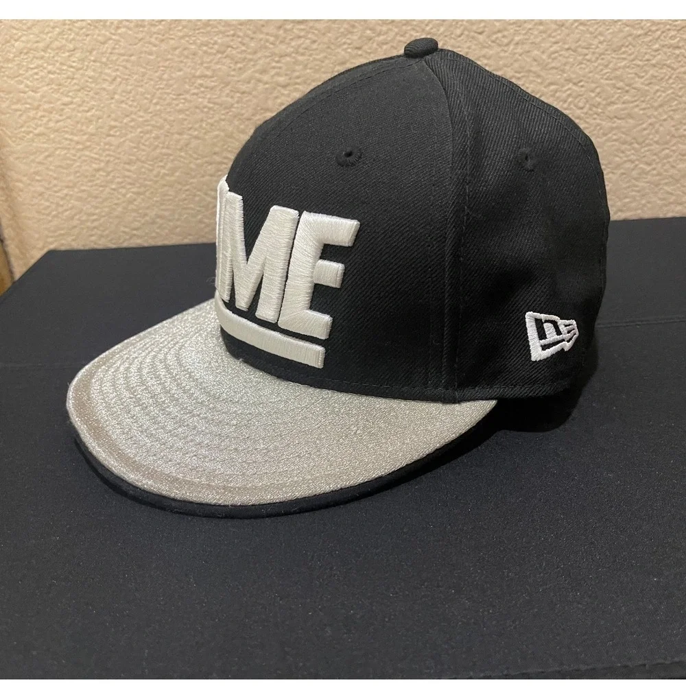 New Era x Hall of Fame 59FIFTY Fitted Hat Black Silver Glitter Fame 7 1/4 Cap
